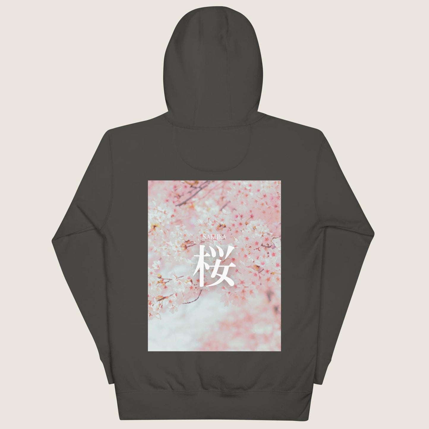 Sakura Unisex Cozy Hoodie - Faded Onyx