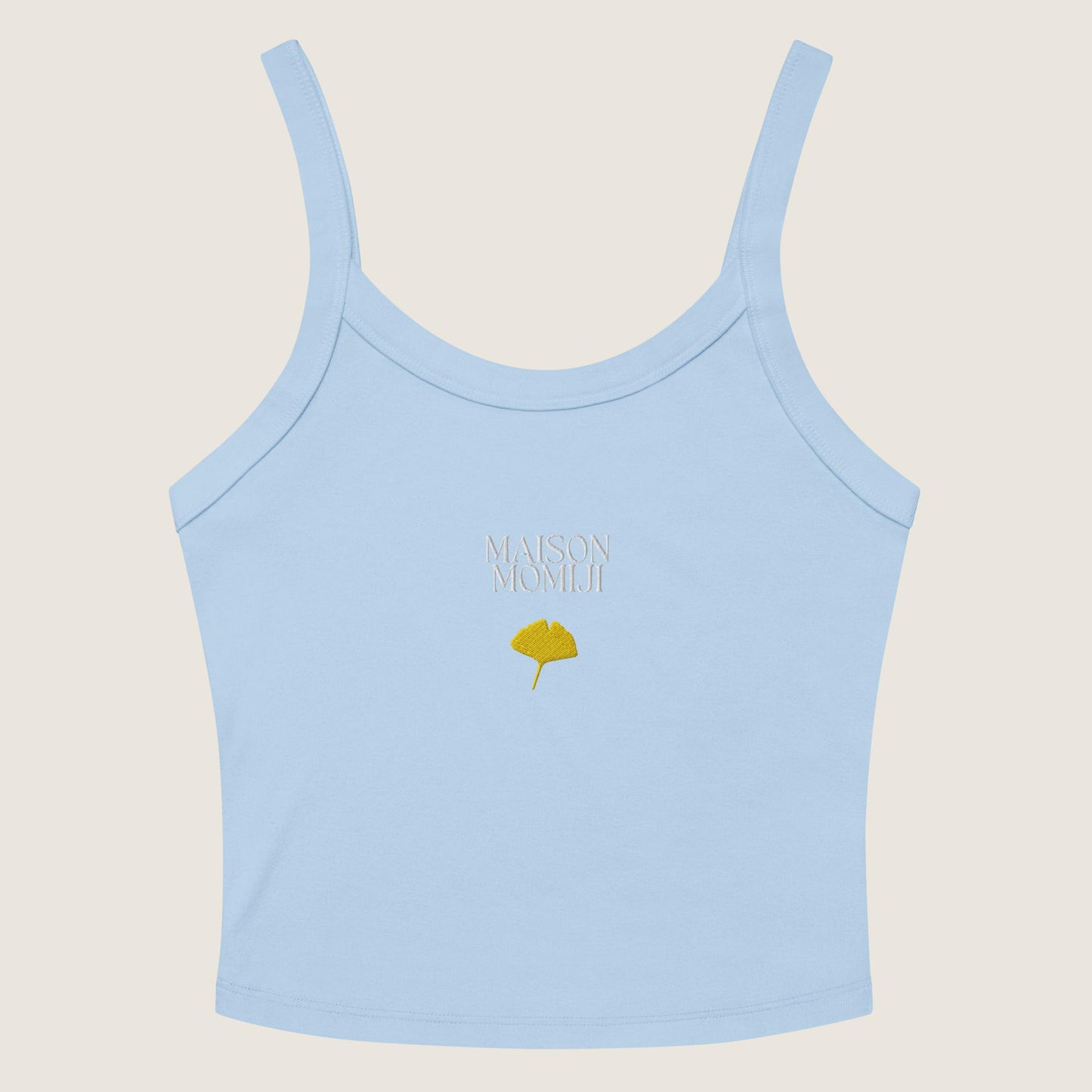 Gingko Leaf Minimalist Tank Top - Sky